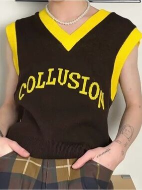 NWOT Urban Outfitters brand Collusion sweater vest- Size Small- unisex